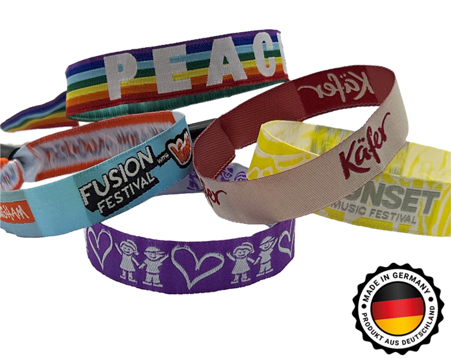 Woven Fabric Wristband Gewebte Einlassbänder