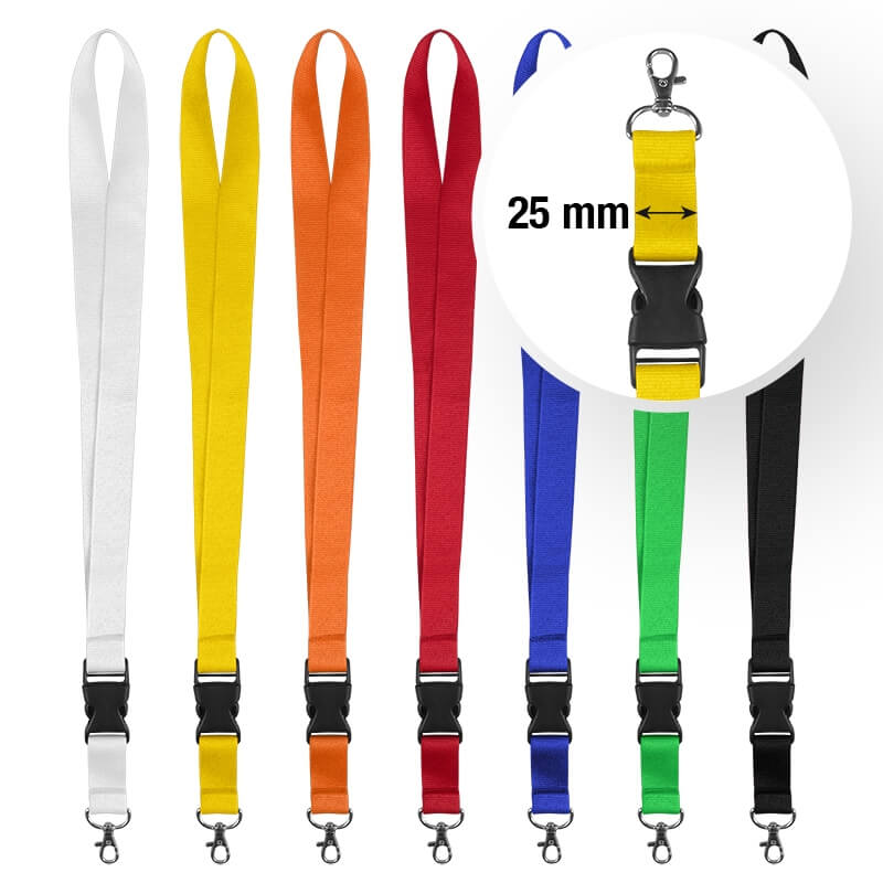 Lanyards_mitSteckschnalle_25mm_800x800 Umhängebänder/Lanyards unbedruckt 25 mm