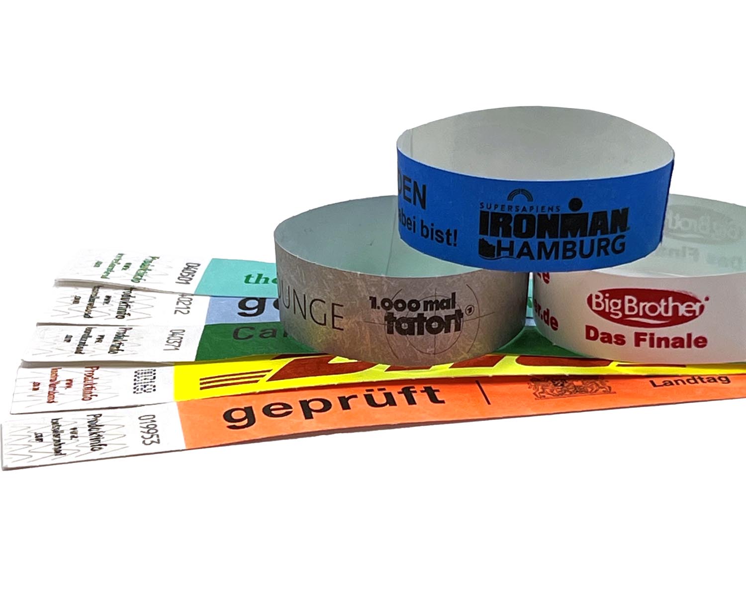 Papierarmbänder mit Aufdruck für Events