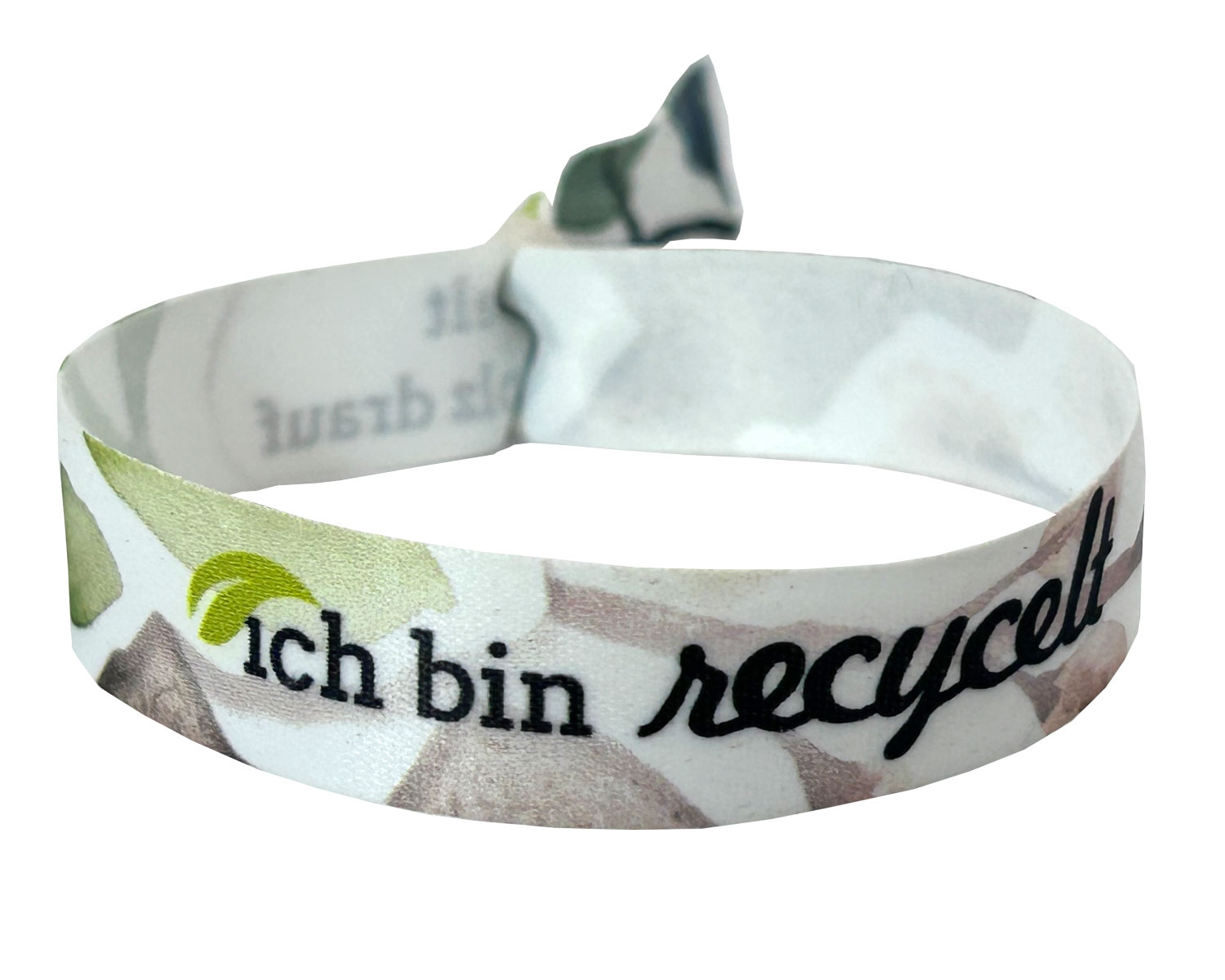 Stoff Einlassband recycelt mit Druck