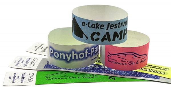 Tyvek®-Wristbands printed single color 25mm (pack of 10)